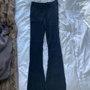 Urban Outfitters ribbed high-waisted flare pants